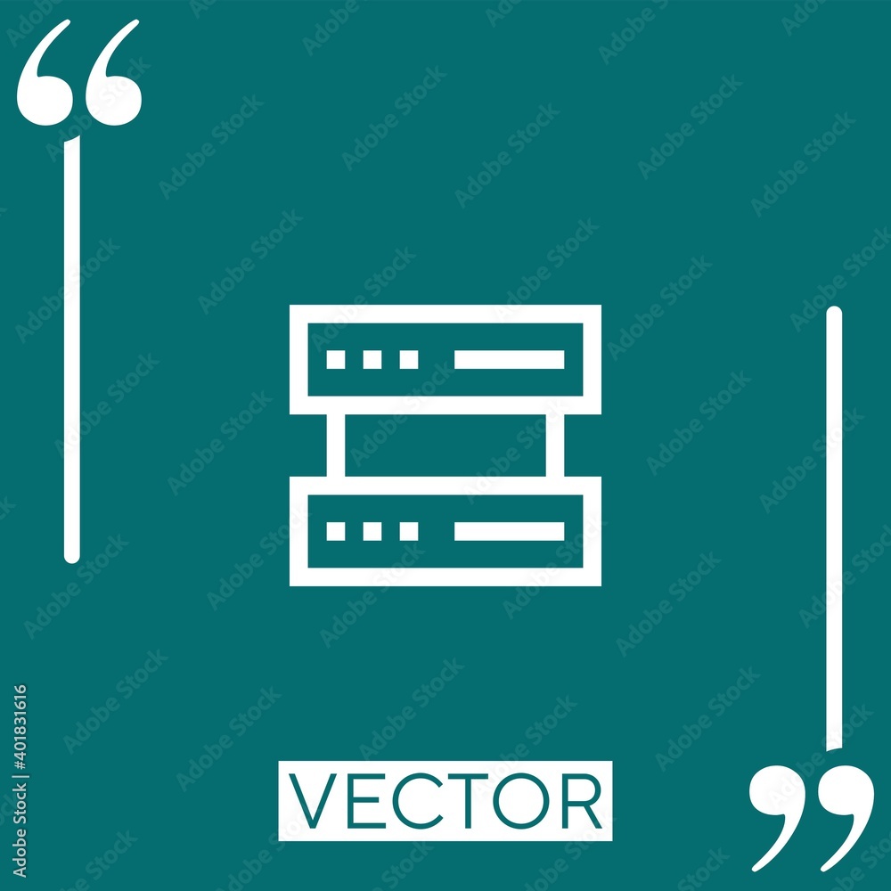 Poster servers vector icon linear icon. editable stroked line