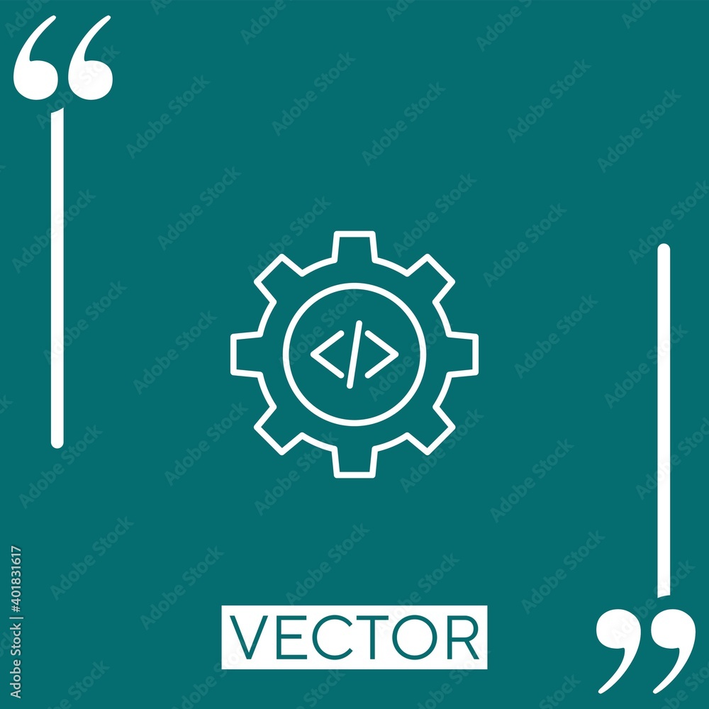 Poster settings vector icon linear icon. editable stroke line