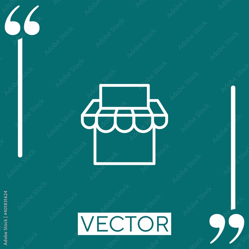 Poster shop vector icon linear icon. editable stroked line