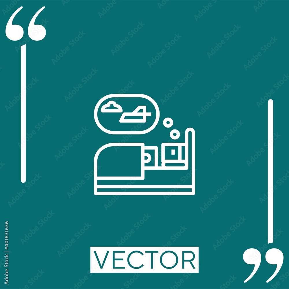 Poster sleep vector icon linear icon. editable stroked line