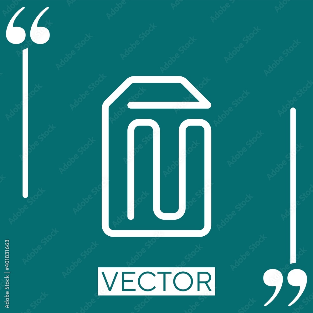 Aufkleber trash vector icon linear icon. editable stroke line