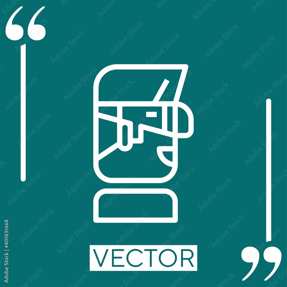 Poster vr game vector icon linear icon. editable stroked line
