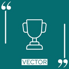 trophy vector icon Linear icon. Editable stroked line