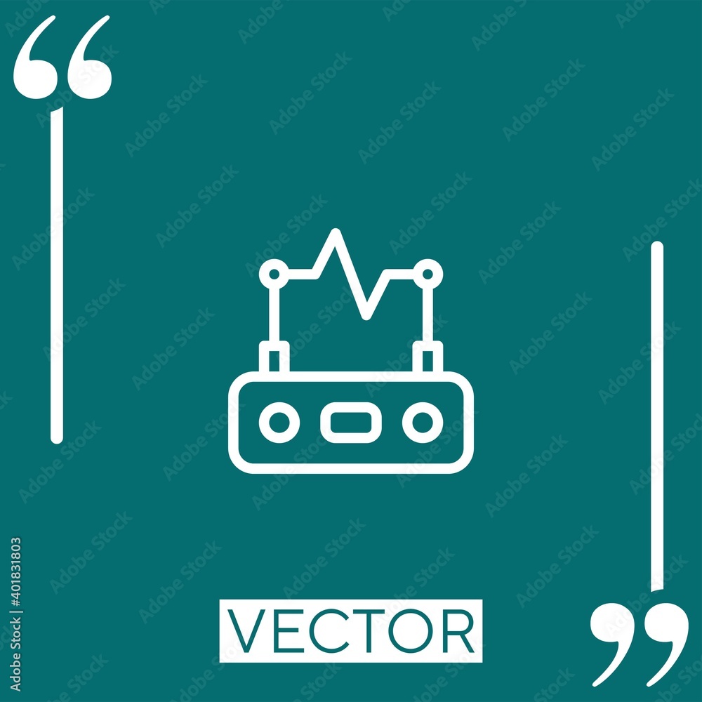 Poster experiment vector icon linear icon. editable stroked line