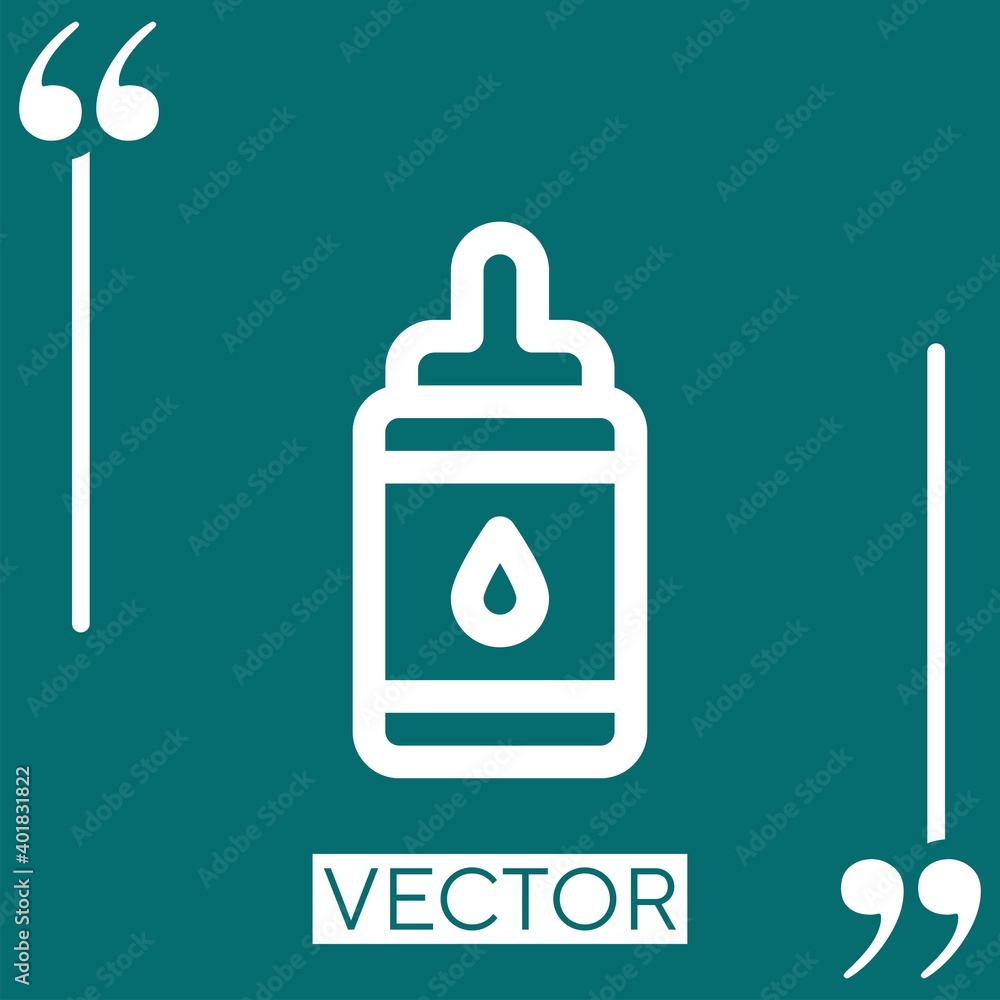 Poster glue vector icon linear icon. editable stroked line