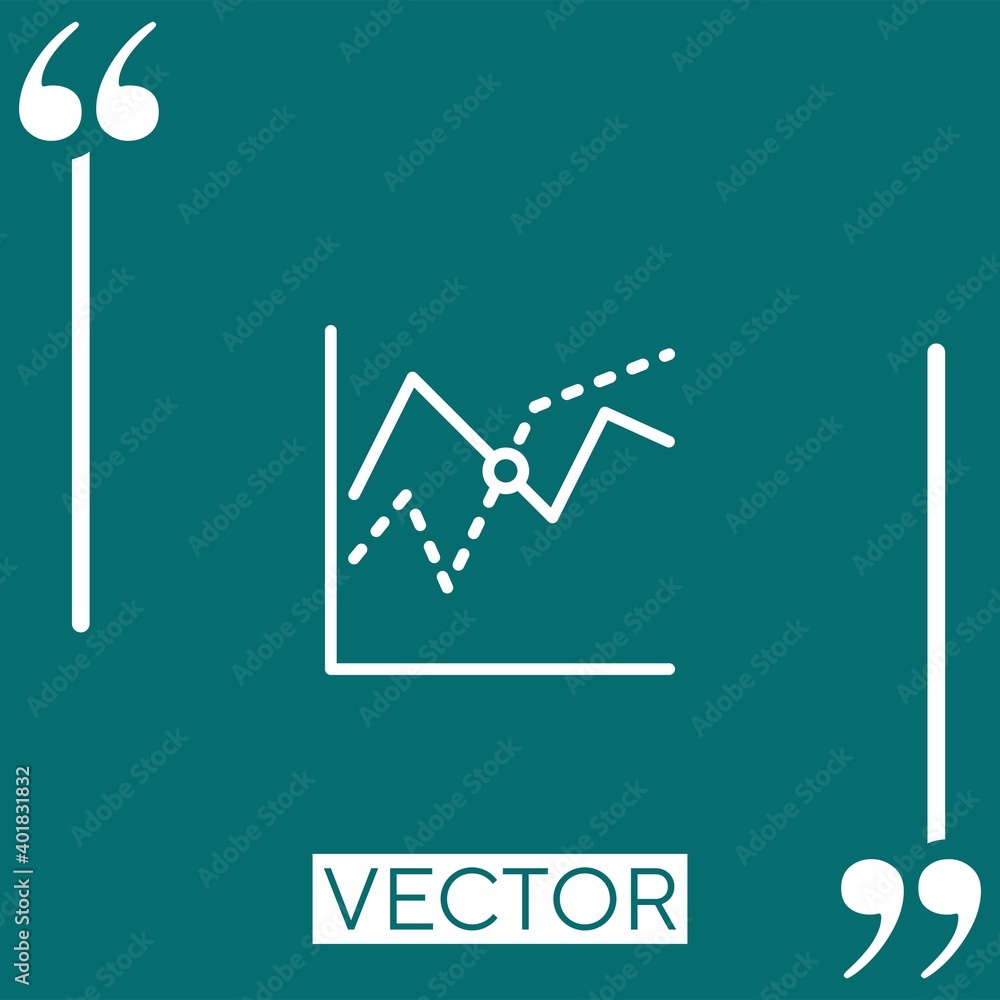 Poster graph vector icon linear icon. editable stroke line