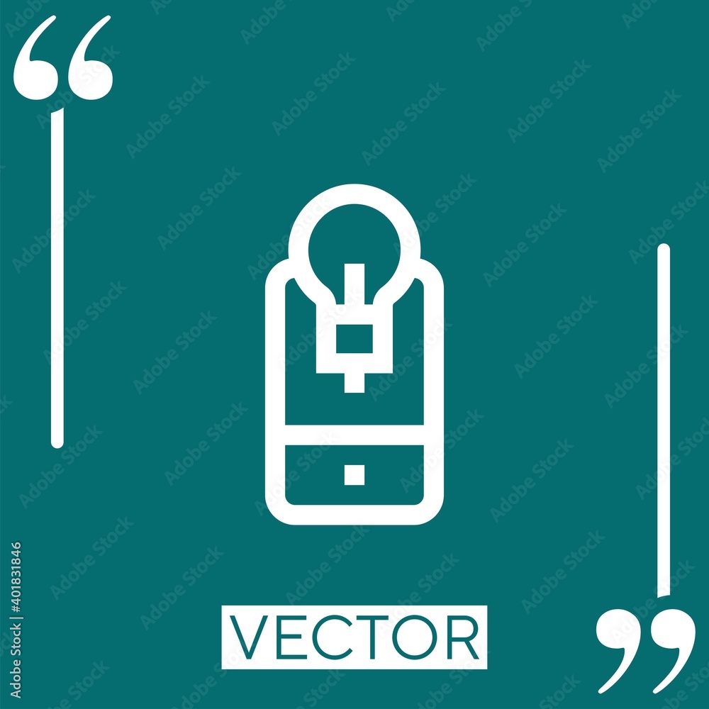 Poster idea vector icon linear icon. editable stroked line