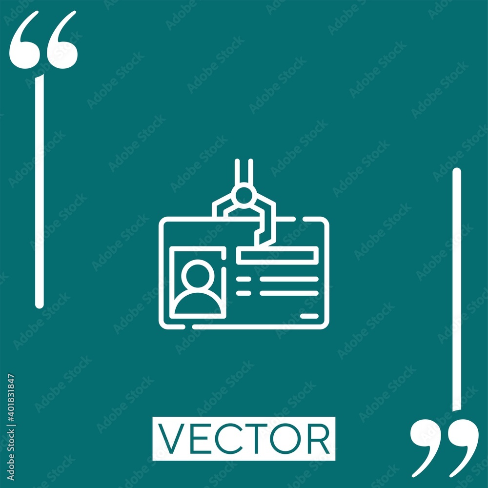 Poster identity vector icon linear icon. editable stroked line