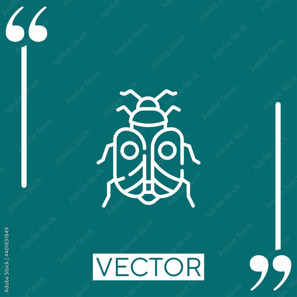 Poster insect vector icon linear icon. editable stroke line