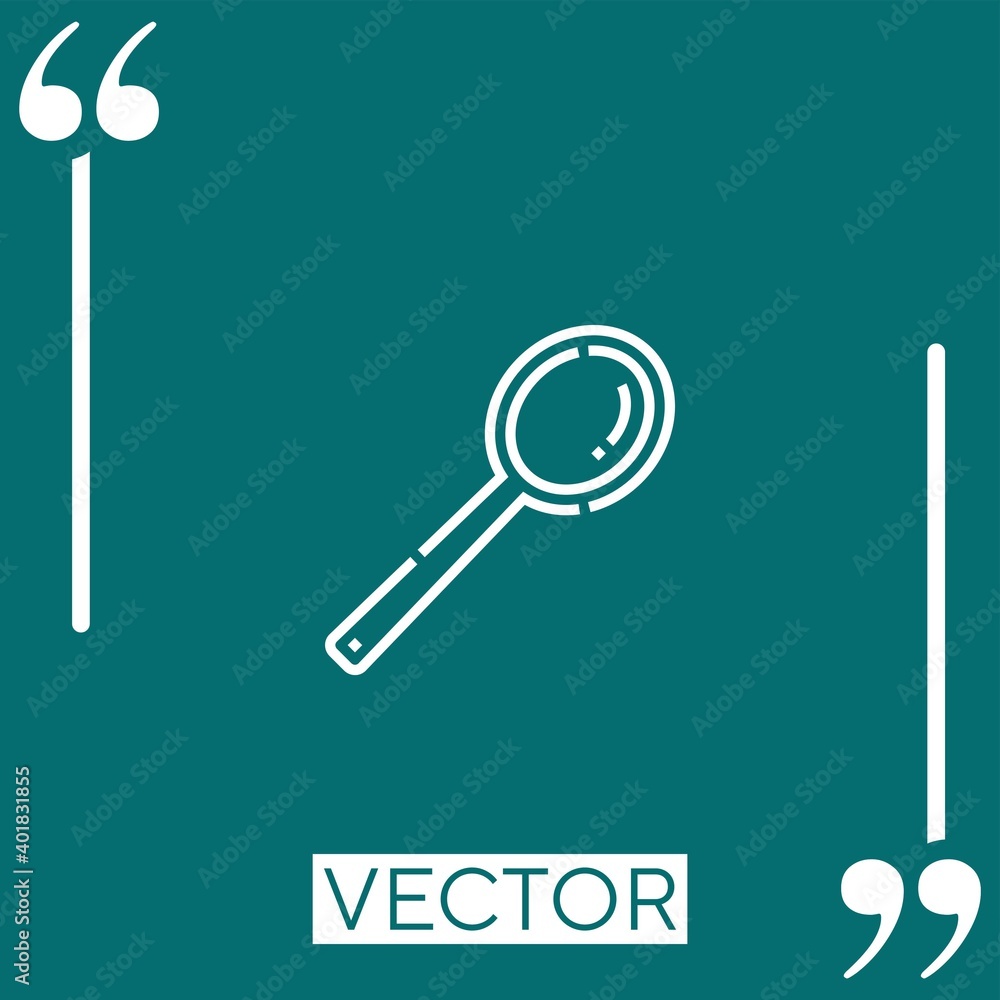 Poster ladle vector icon linear icon. editable stroked line