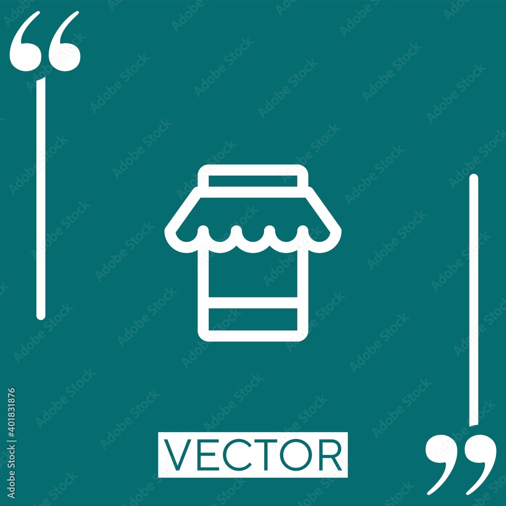 Aufkleber mobile store vector icon linear icon. editable stroked line
