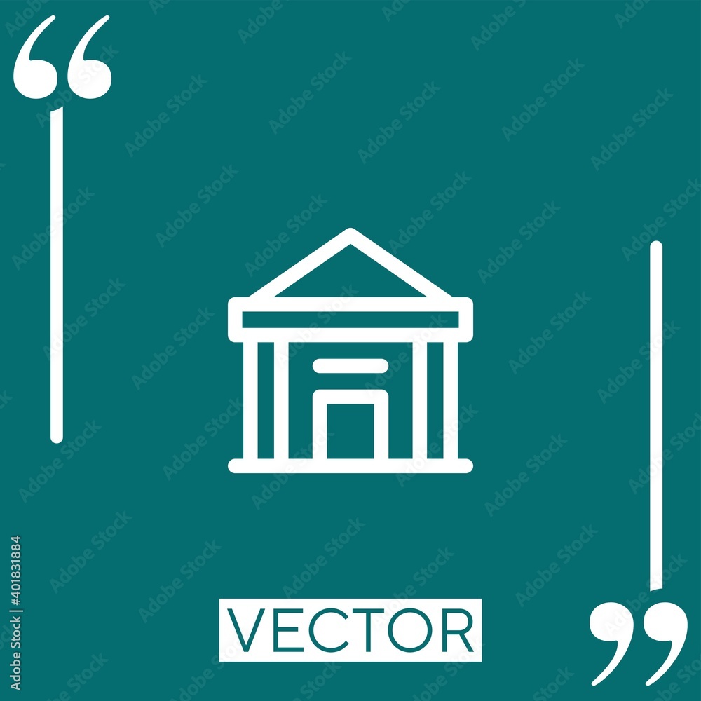 Poster museum vector icon linear icon. editable stroked line