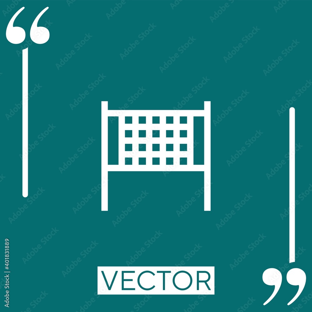 Poster net vector icon Linear icon. Editable stroked line