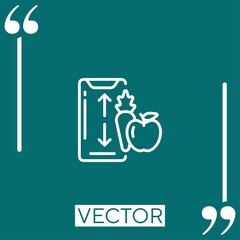 food app vector icon Linear icon. Editable stroke line