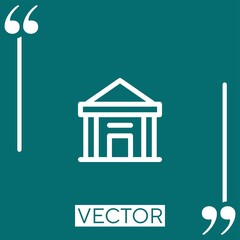 museum vector icon Linear icon. Editable stroked line