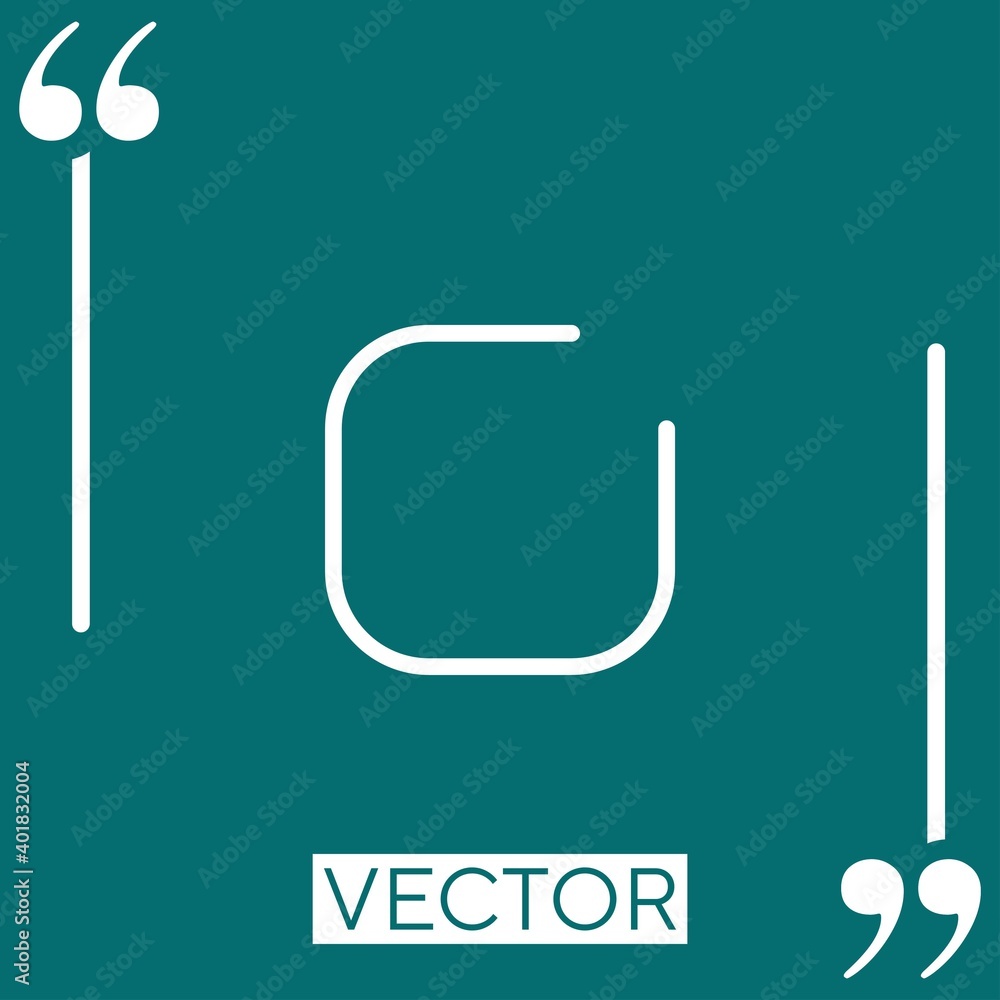 Poster stop vector icon linear icon. editable stroke line