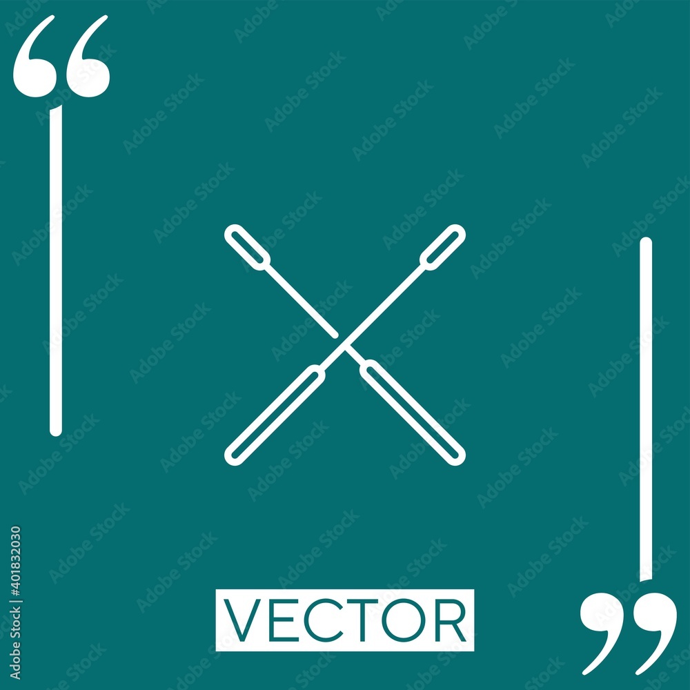 Poster testing vector icon linear icon. editable stroked line