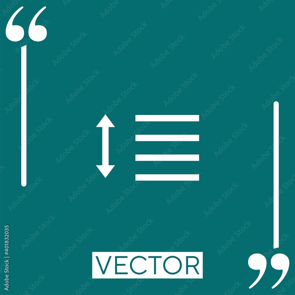 Poster text editor vector icon linear icon. editable stroke line