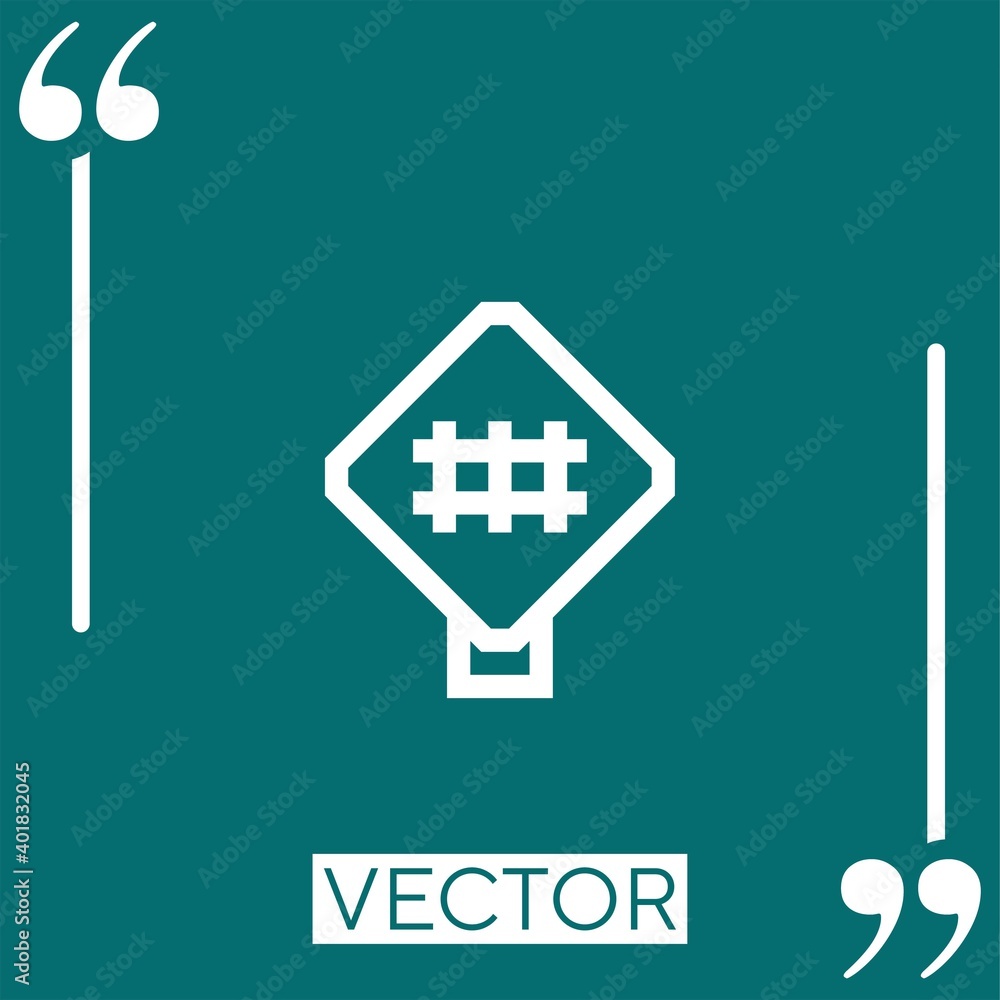 Poster traffic signal vector icon linear icon. editable stroked line