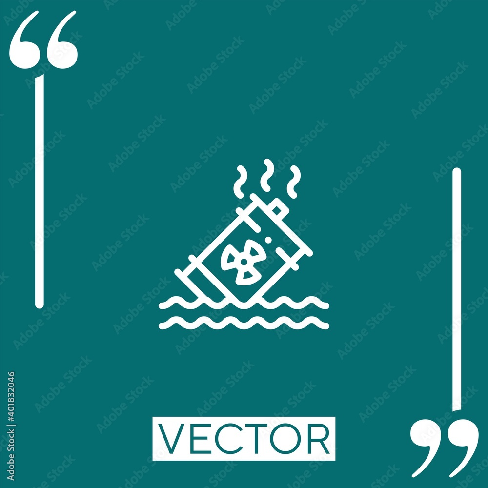 Poster toxic vector icon linear icon. editable stroked line