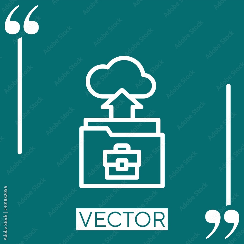 Poster upload vector icon linear icon. editable stroked line