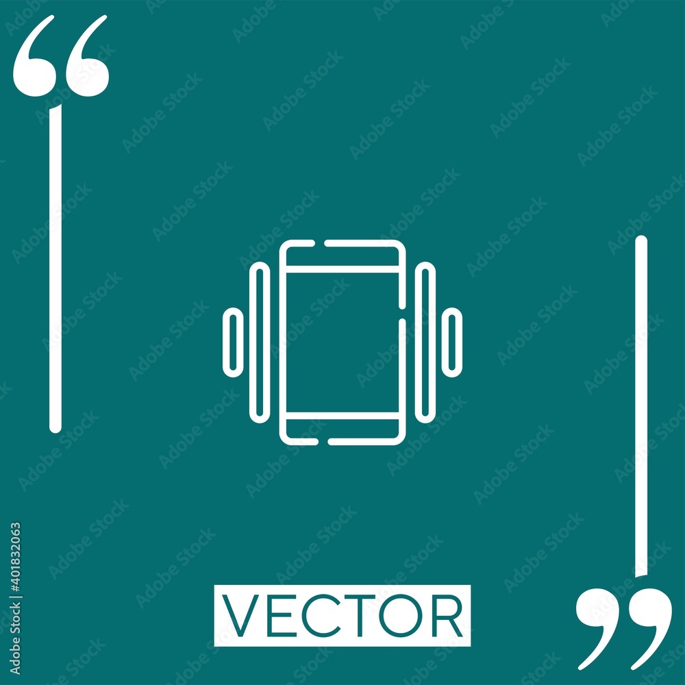Poster vibration vector icon linear icon. editable stroked line