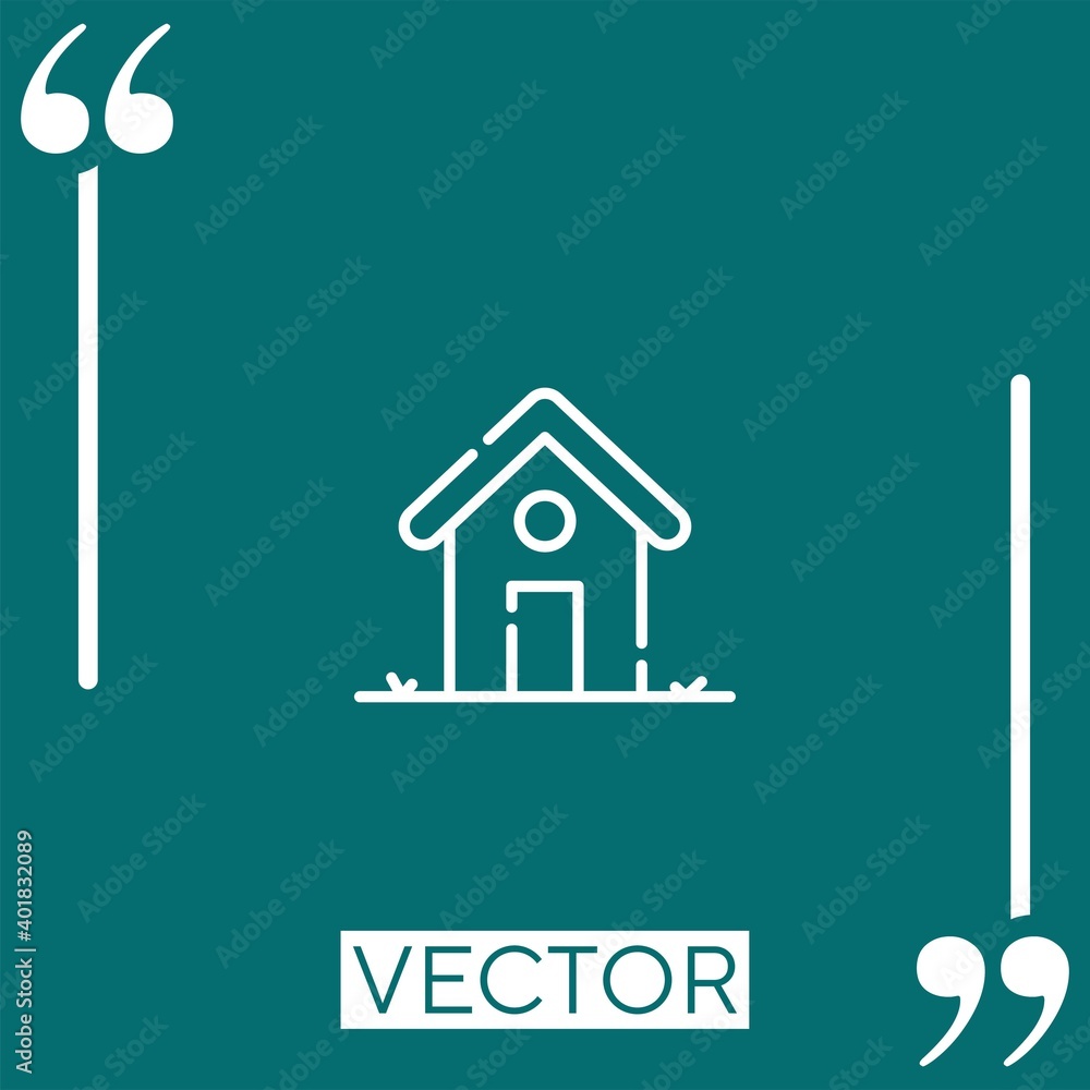 Poster address vector icon linear icon. editable stroked line