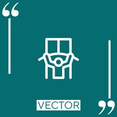 training   vector icon Linear icon. Editable stroked line