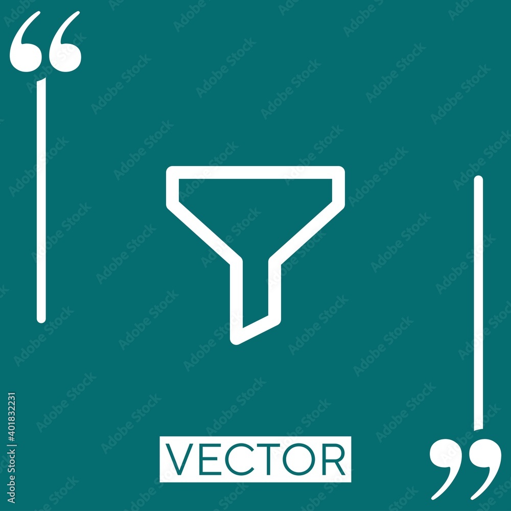Poster filter vector icon linear icon. editable stroked line