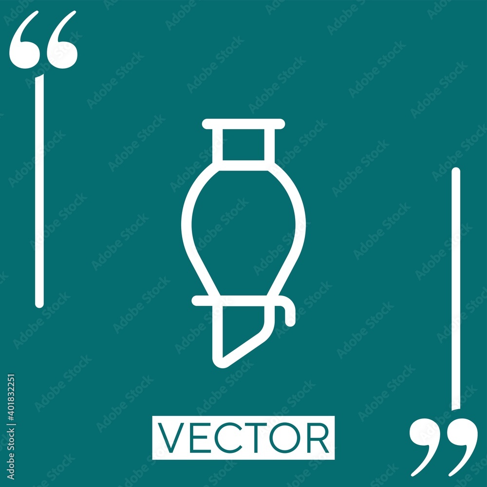 Poster funnel vector icon linear icon. editable stroked line