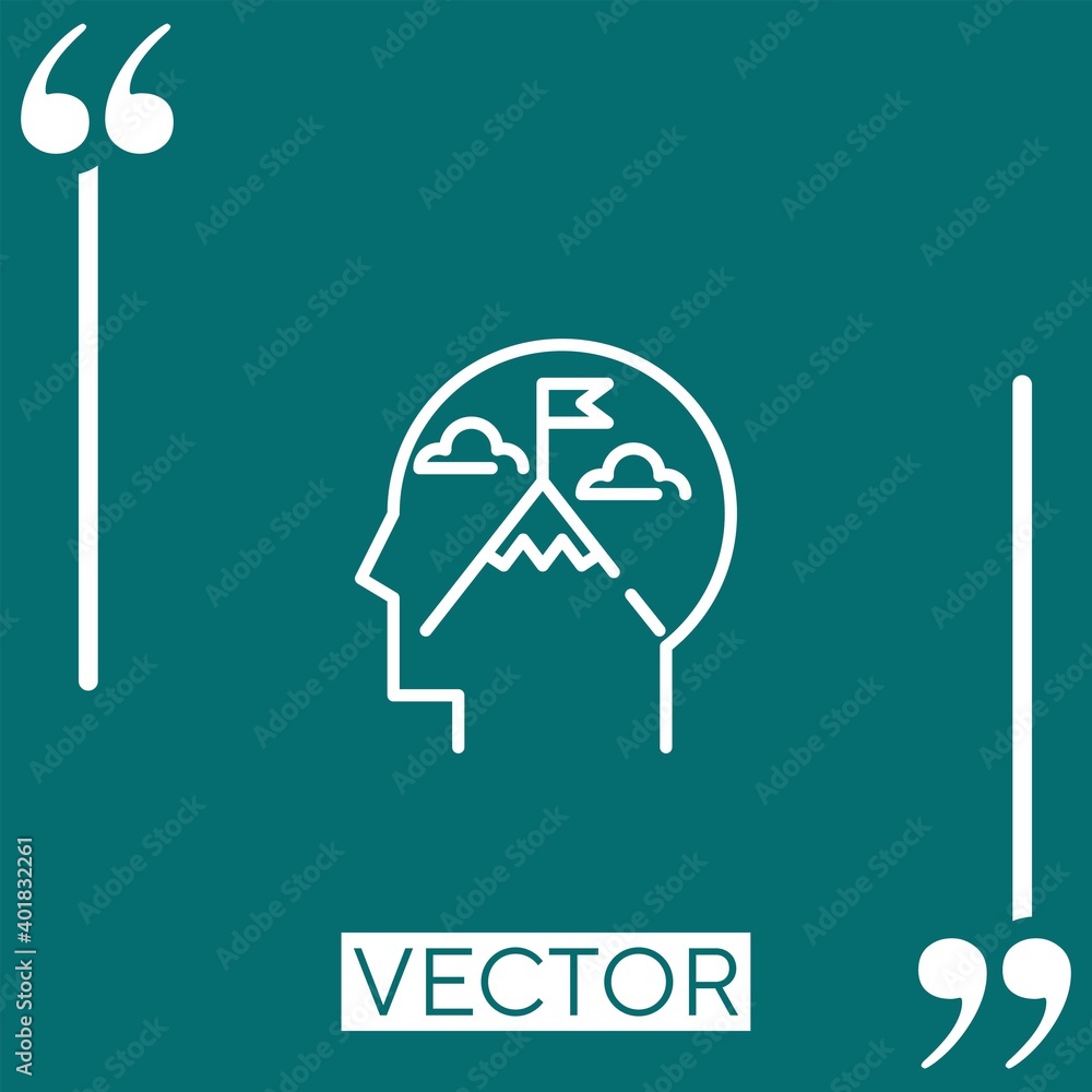 Poster goal vector icon linear icon. editable stroked line