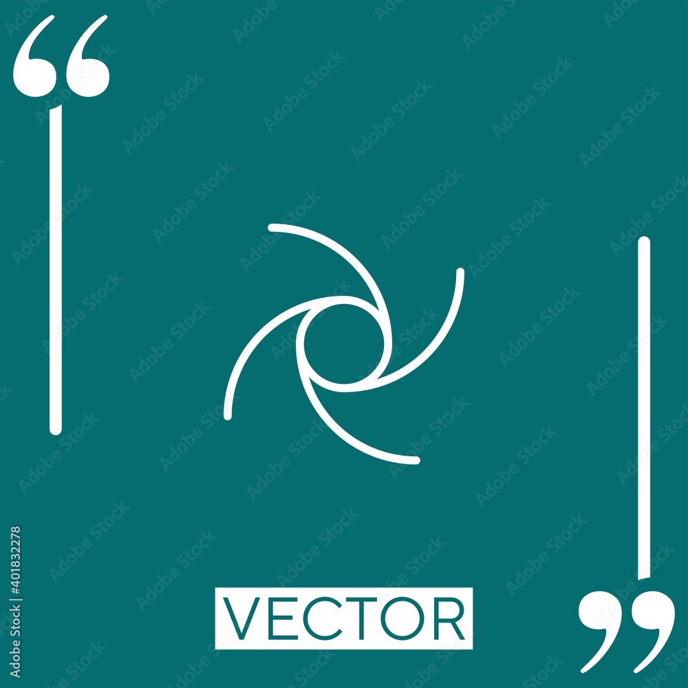 Poster hurricane vector icon linear icon. editable stroked line