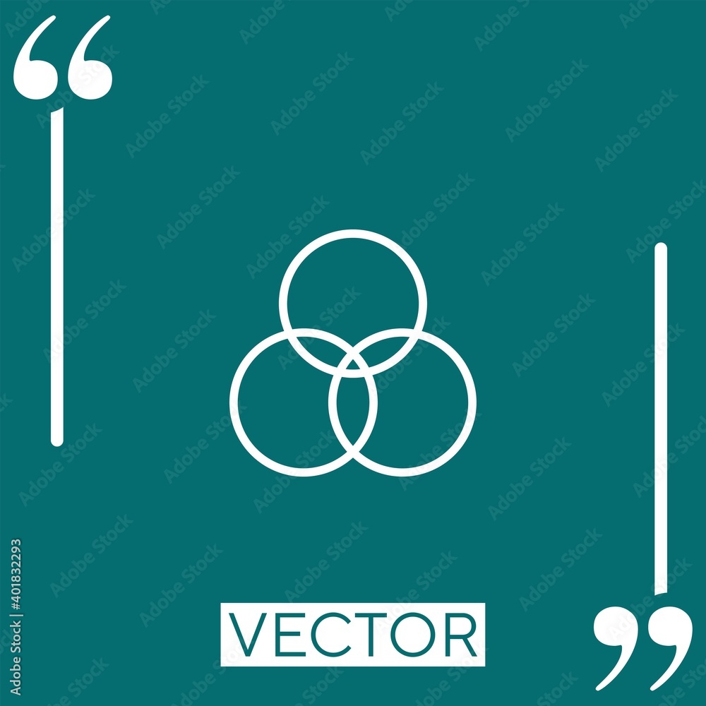 Poster intersection vector icon linear icon. editable stroke line