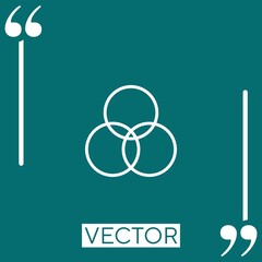 intersection vector icon Linear icon. Editable stroke line