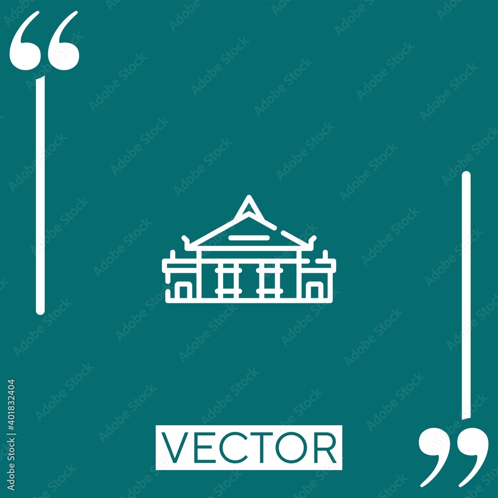 Poster museum vector icon linear icon. editable stroked line