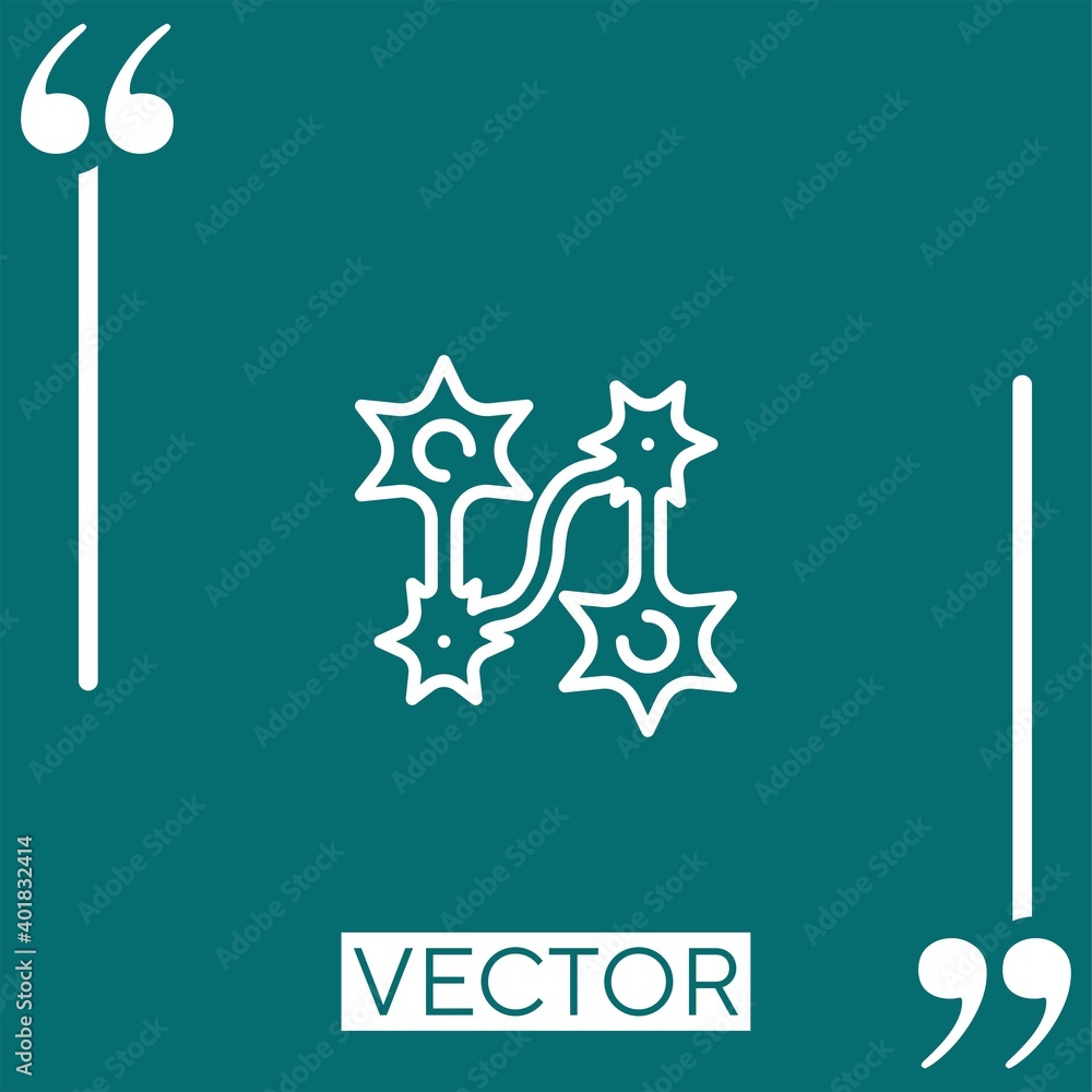 Poster nerves vector icon linear icon. editable stroke line
