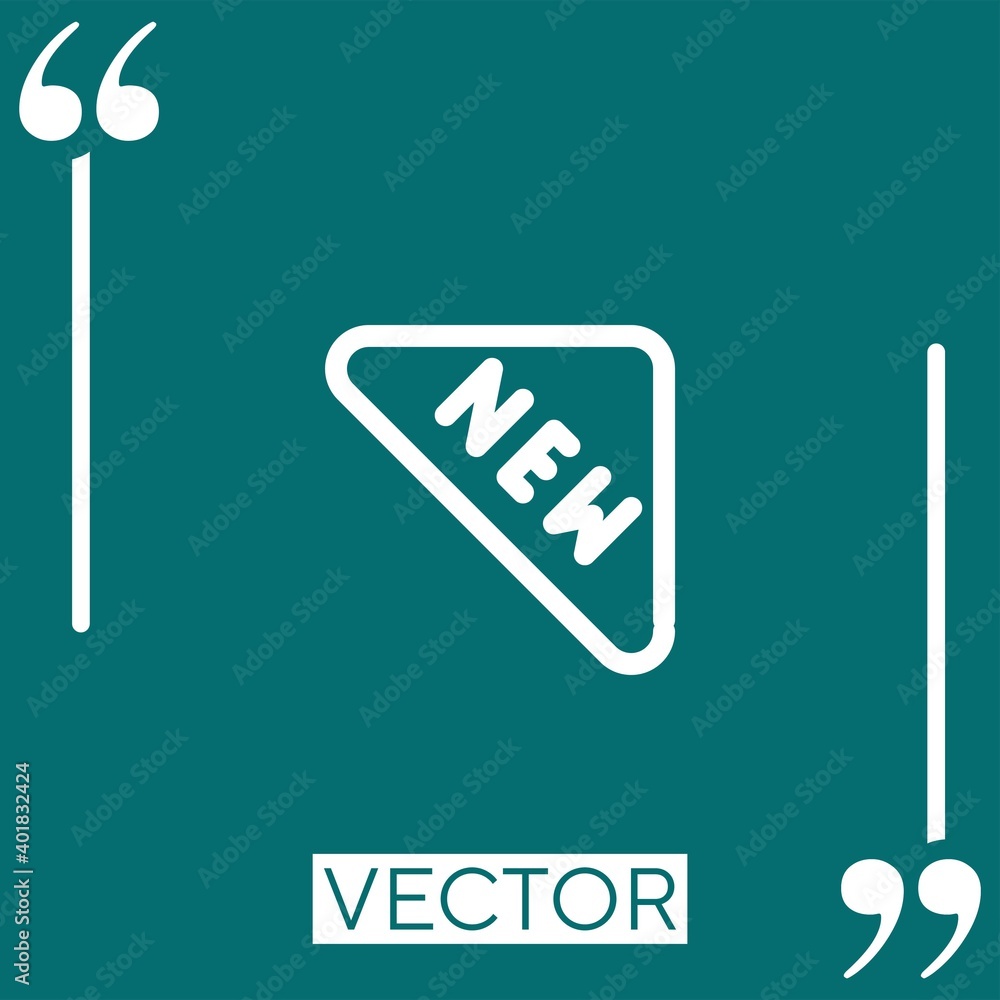 Poster new vector icon linear icon. editable stroked line