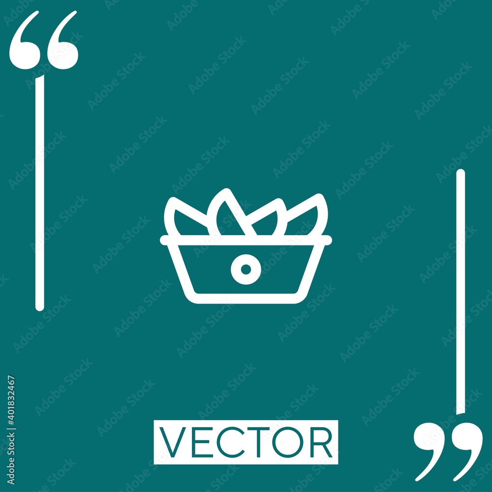 Poster potato vector icon linear icon. editable stroked line