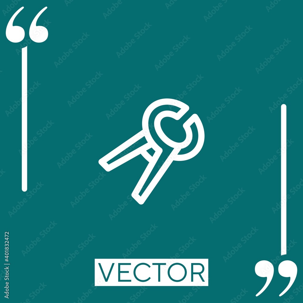 Poster prune vector icon linear icon. editable stroked line