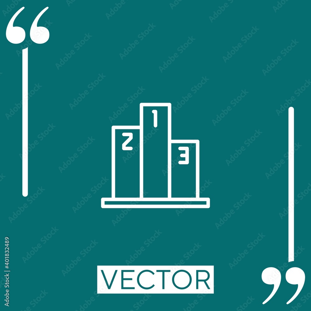 Poster rank vector icon linear icon. editable stroked line
