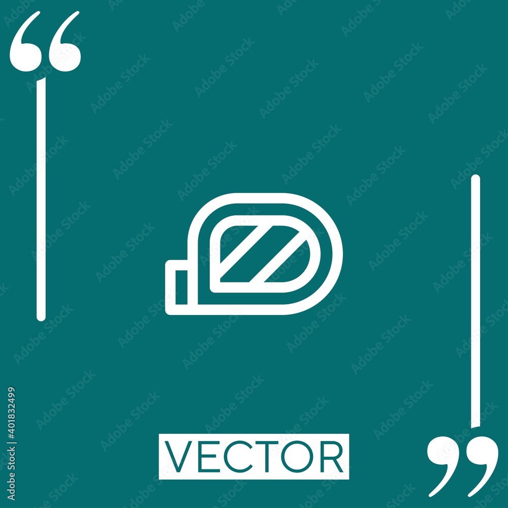 Poster rearview mirror vector icon linear icon. editable stroked line