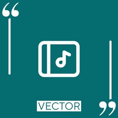 music album vector icon Linear icon. Editable stroked line