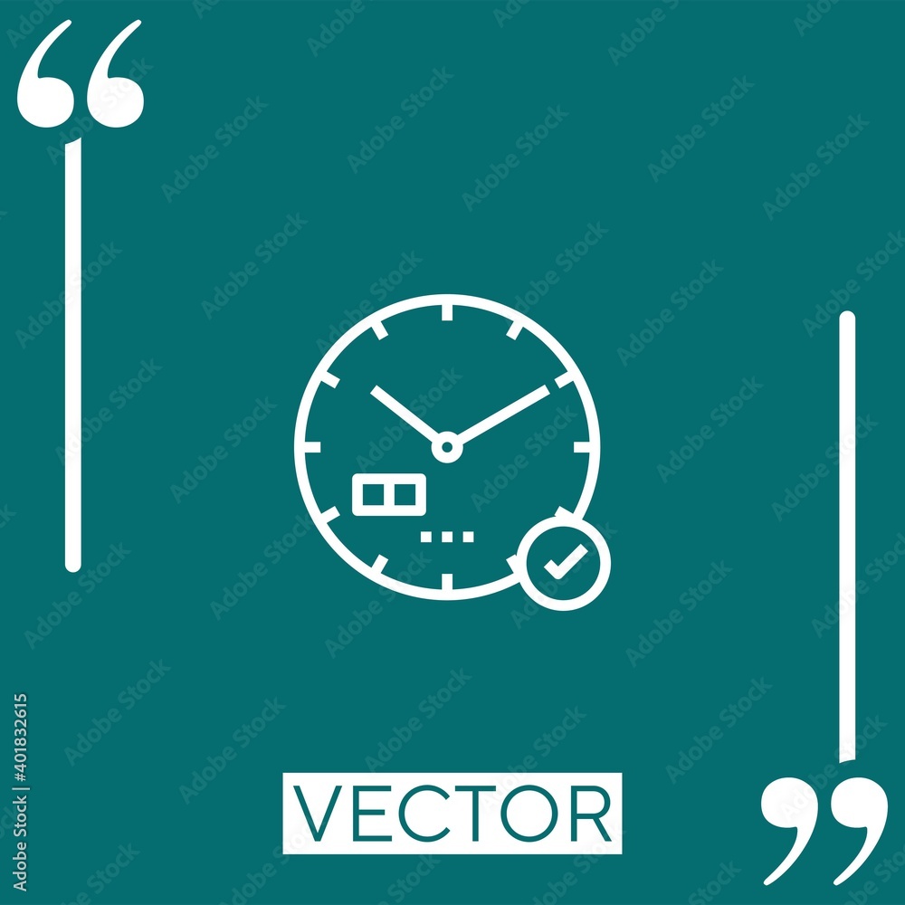 Poster time vector icon linear icon. editable stroked line