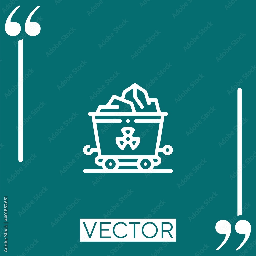 Poster uranium vector icon linear icon. editable stroked line