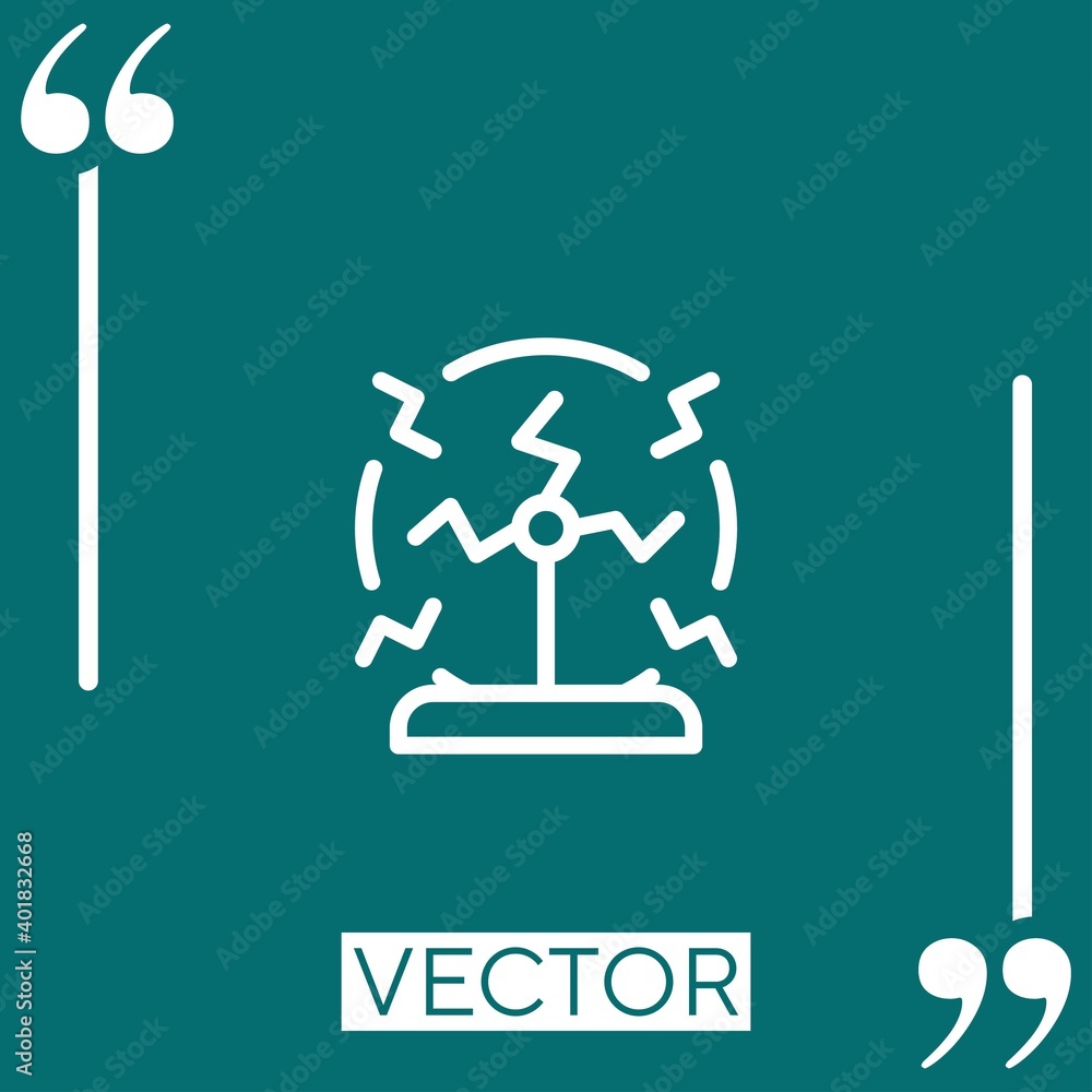 Poster wave vector icon linear icon. editable stroked line