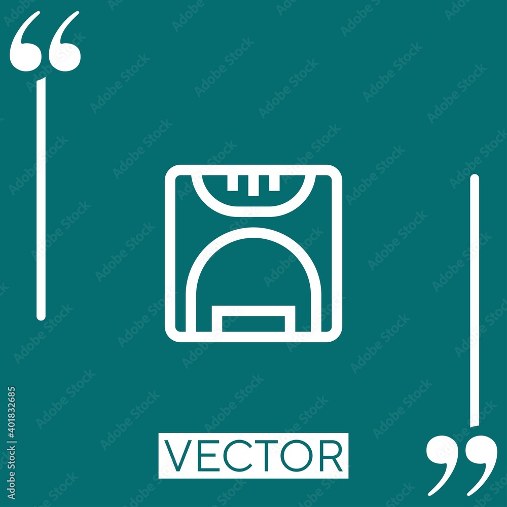 Poster weighing scale vector icon linear icon. editable stroked line
