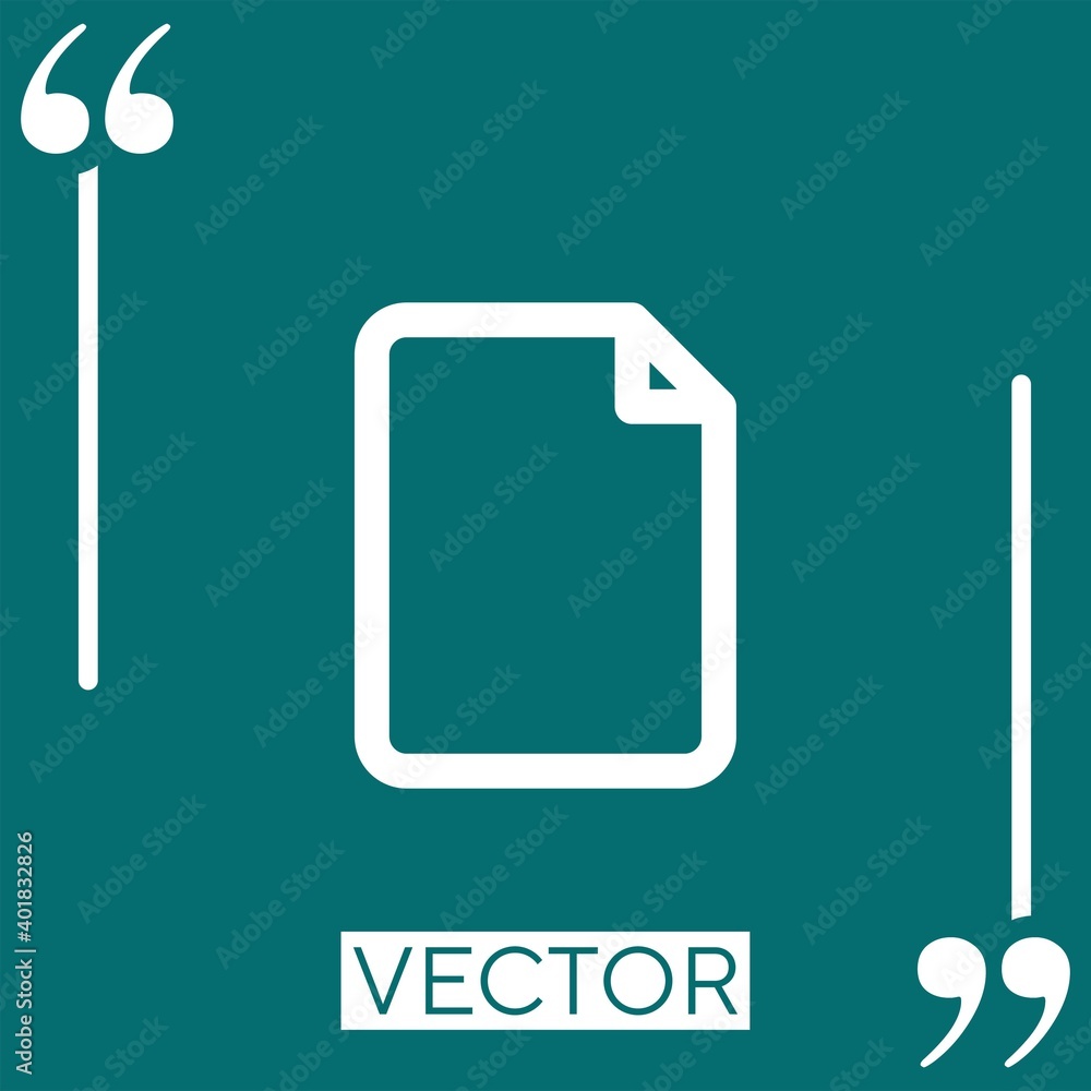 Poster document vector icon linear icon. editable stroked line