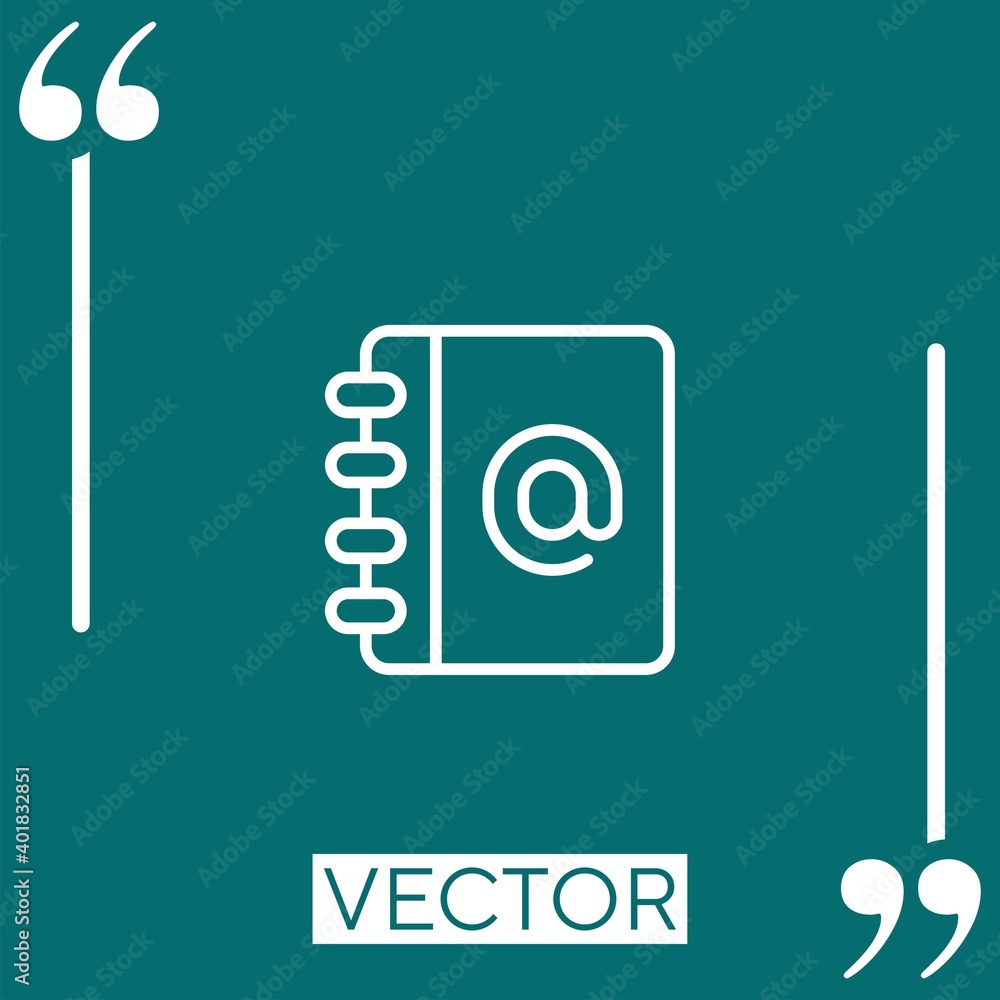 Poster email vector icon linear icon. editable stroke line