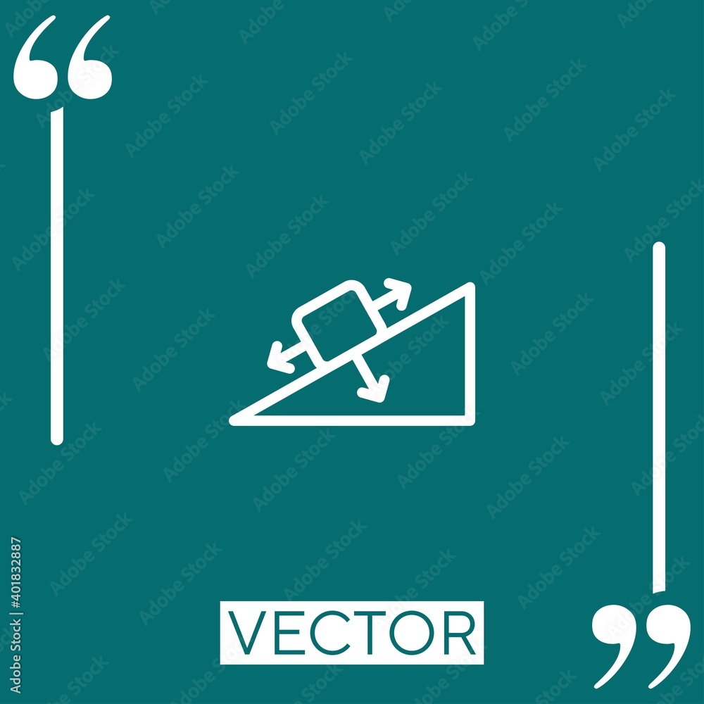 Poster friction vector icon linear icon. editable stroked line