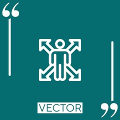 decision making vector icon Linear icon. Editable stroked line